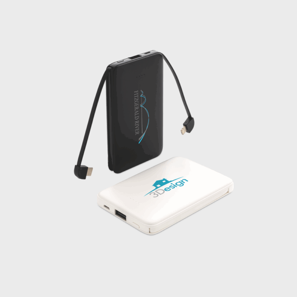 Pocket Powerbank with Integrated Cables 5.000 mAh