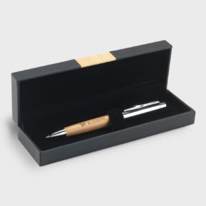 Bamboo pen with case