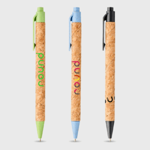 Cork wheat straw ballpoint pen