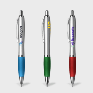 Nash ballpoint silver with coloured grip