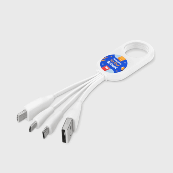 4-in-1 oplaadkabel met clip van type C