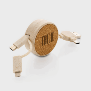 Kurk en tarwe 6-in-1 oprolbare kabel
