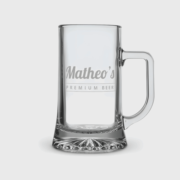 Personalised Engraved Glass Tankard