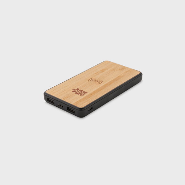 RCS Recycled Bamboo Wireless Powerbank 8000 mAh