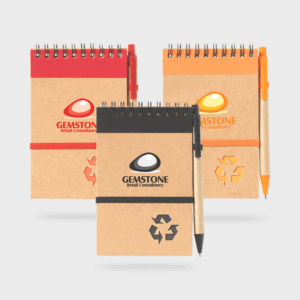 Recycled Cardboard Notebook with Pen