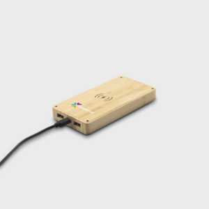 Solar Powerbank Wireless Charger with Bamboo