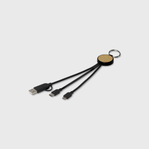 Tecta 6-in-1 kabel van gerecycled plastic en bamboe