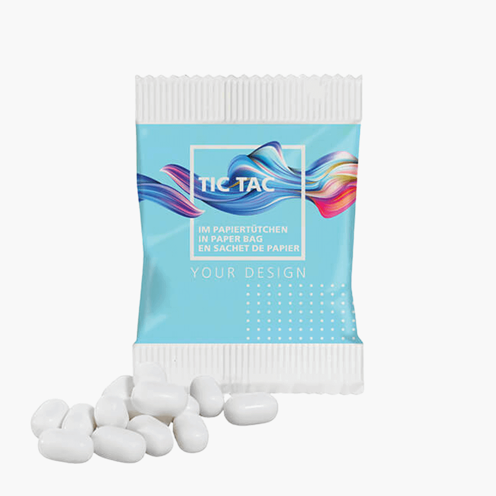 Tictac in papieren zakje